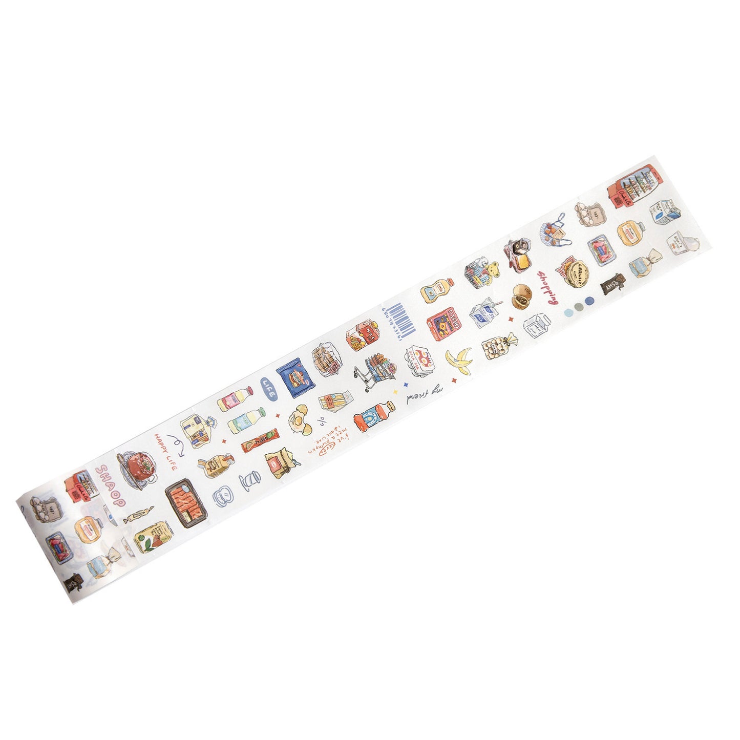 1 Roll Precut Food Drink Washi Stickers Tape MNQSH