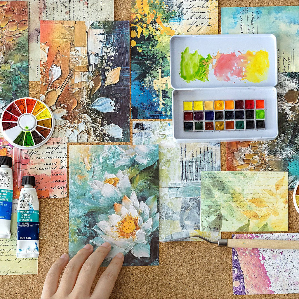 20 Pcs Color Art Theme Scrapbook Paper CSYSSD