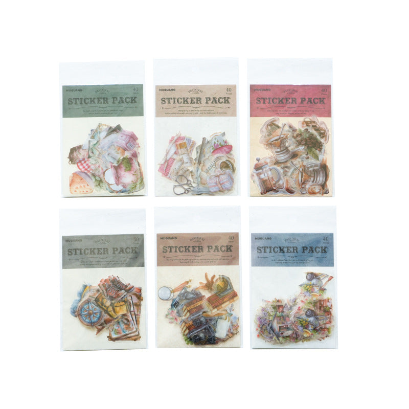 40 Pcs Creative PET Stickers ZRZY
