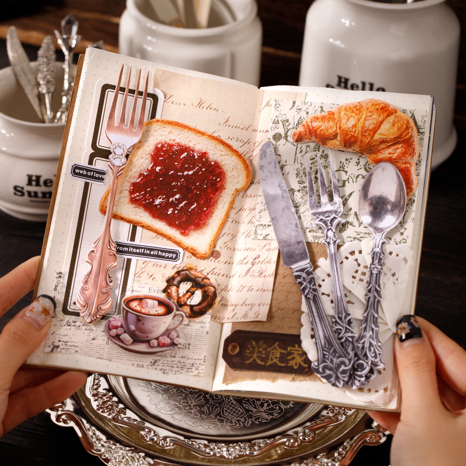 10 Pcs Dinnerware Themed Cardstock Stickers GDCJ