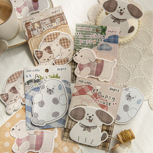 30 Sheets Cute Pet Themed Sticky Note MCGZW