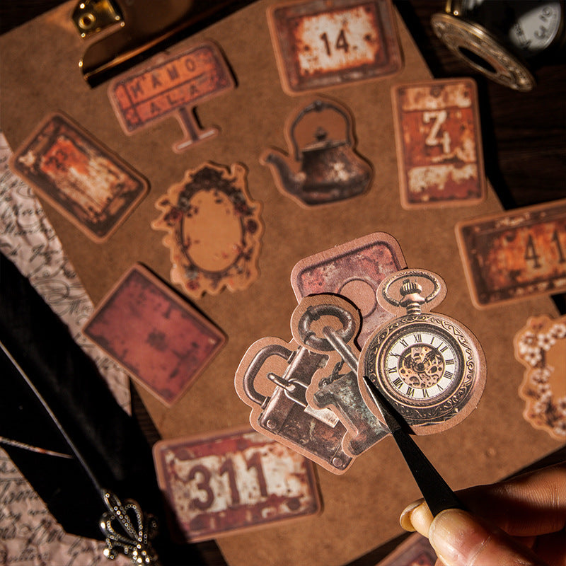 16 Pcs Vintage Object Stickers JSQM