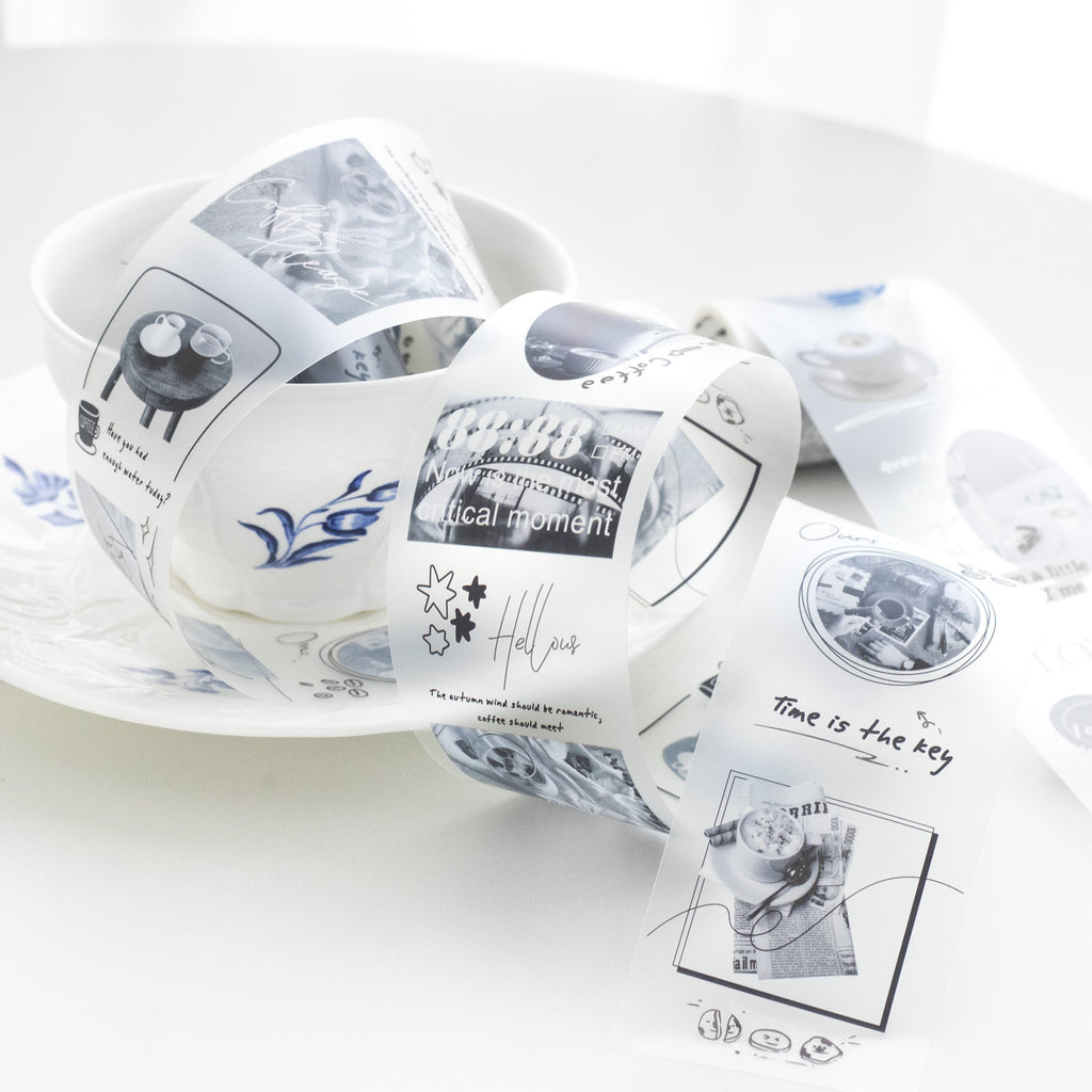 1 Roll Coffee Theme PET Tape GKFDS