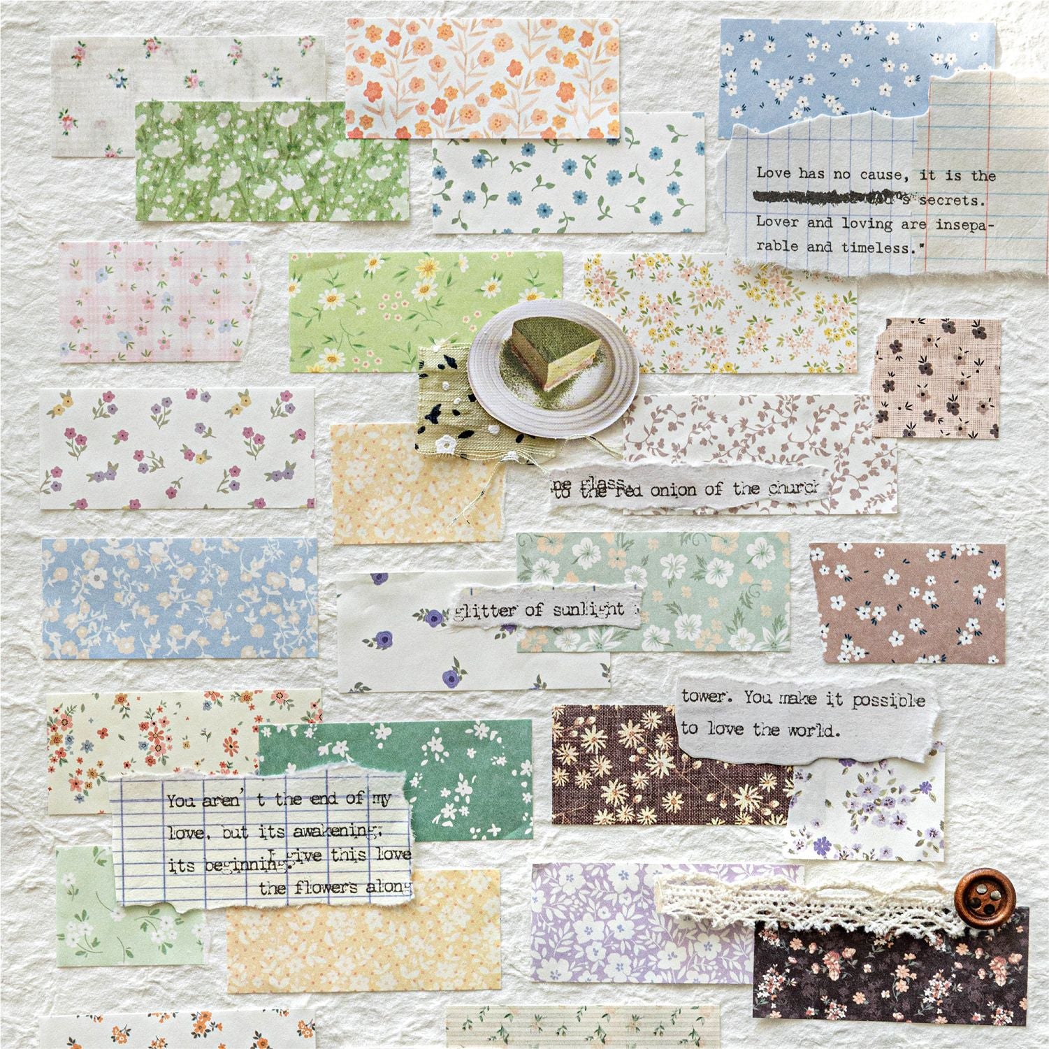 1 Roll Floral Patterned Stickers Tape SHJX