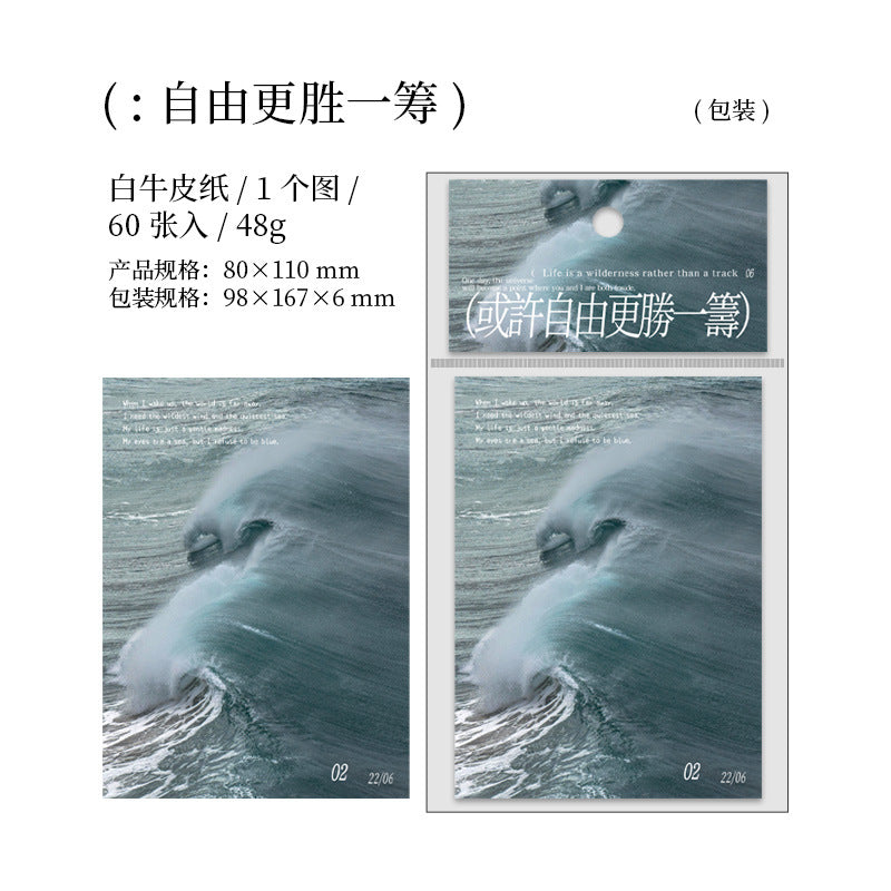 60 Pcs Landscape Notepad Paper RSHH