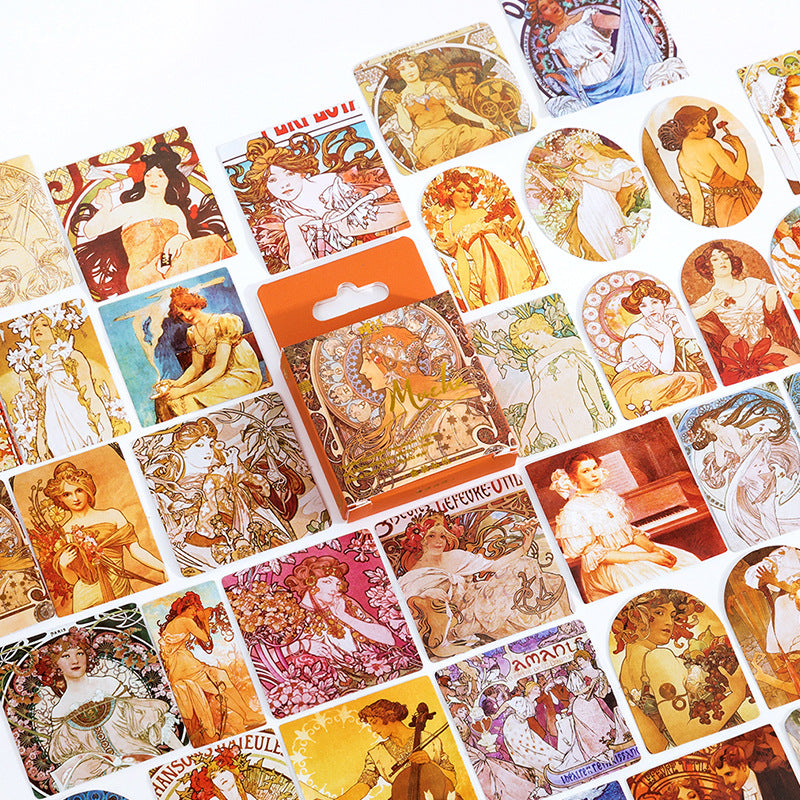 45 Pcs Masterpiece Aesthetic Stickers