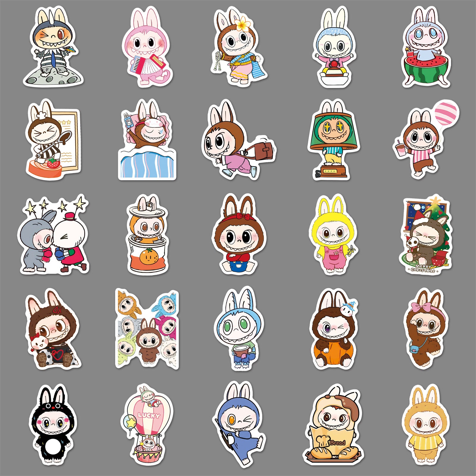 50Pcs Playful Monster Friends Vinyl Stickers LBB02