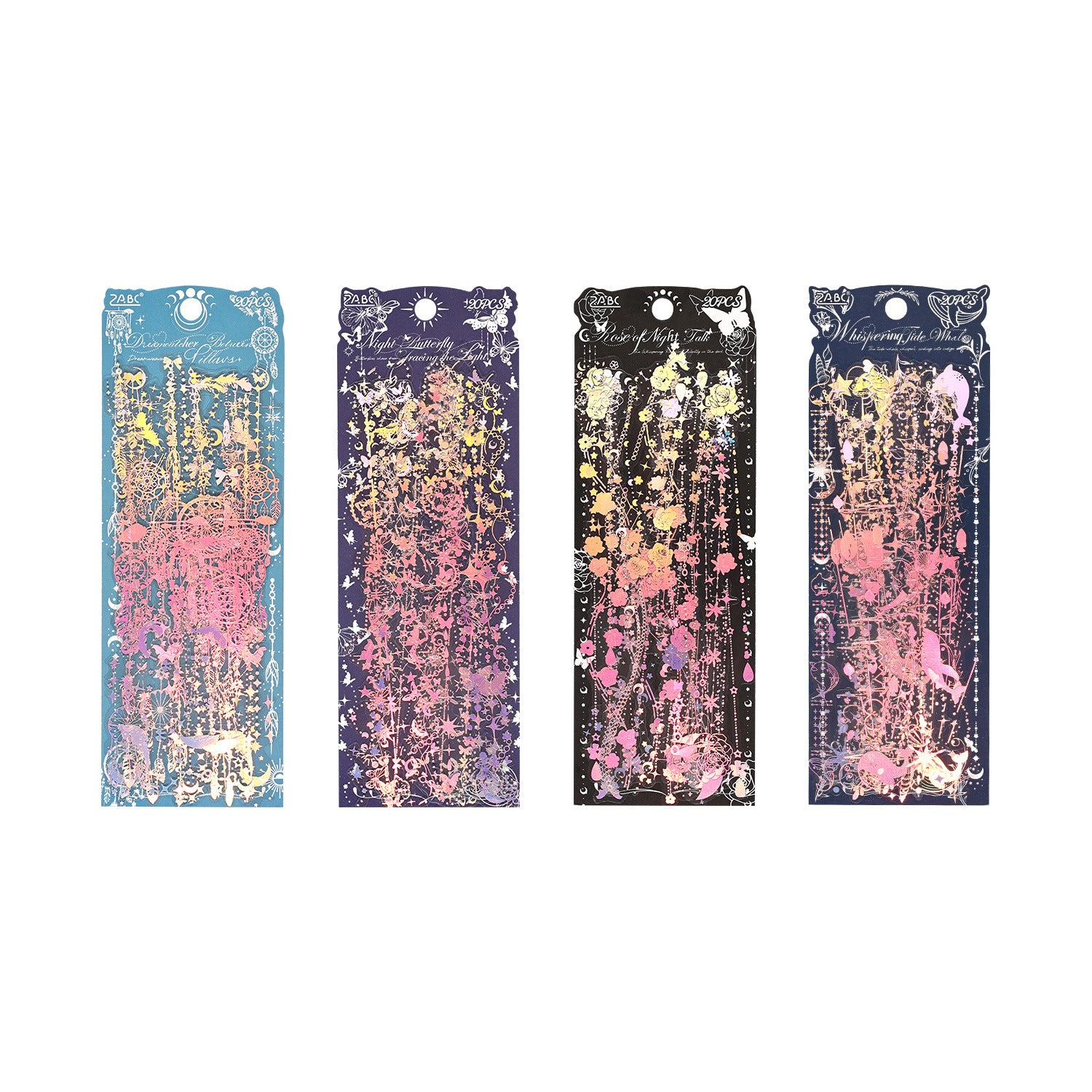 20 Pcs Holographic Star Flower Journal Stickers YGCX