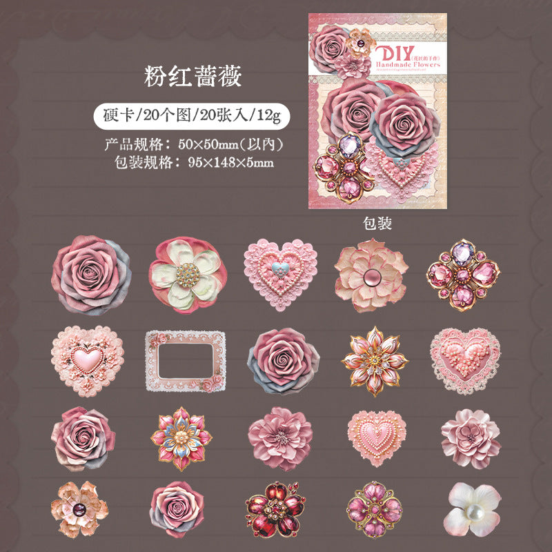 20 Pcs Flower Stickers HJDSZ
