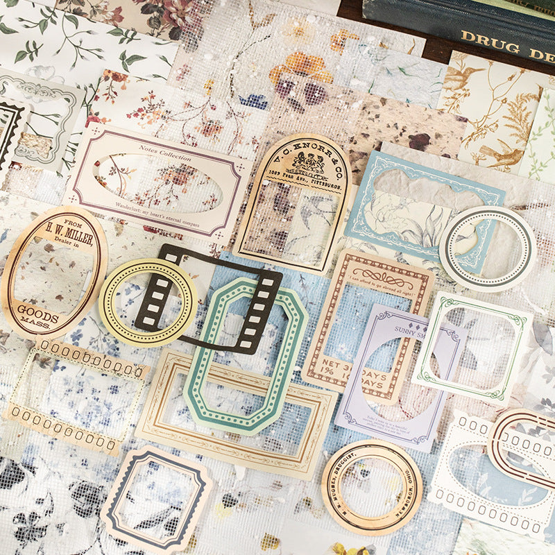 23 Pcs Vintage Scrapbook Paper Kit MSYX