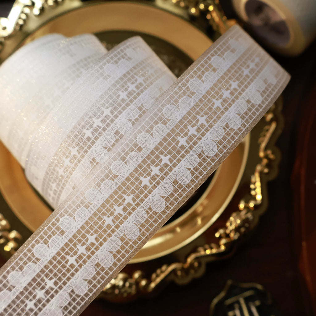 Floral Decorative Tape Rolls- Pure White Guipure