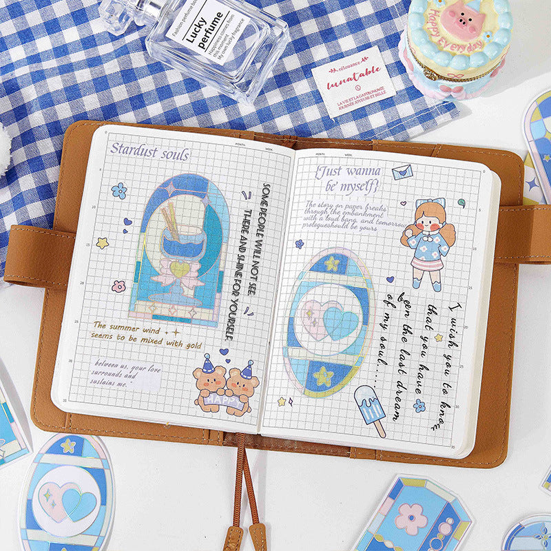 12 Pcs Kawaii Windows PET Stickers CCBL