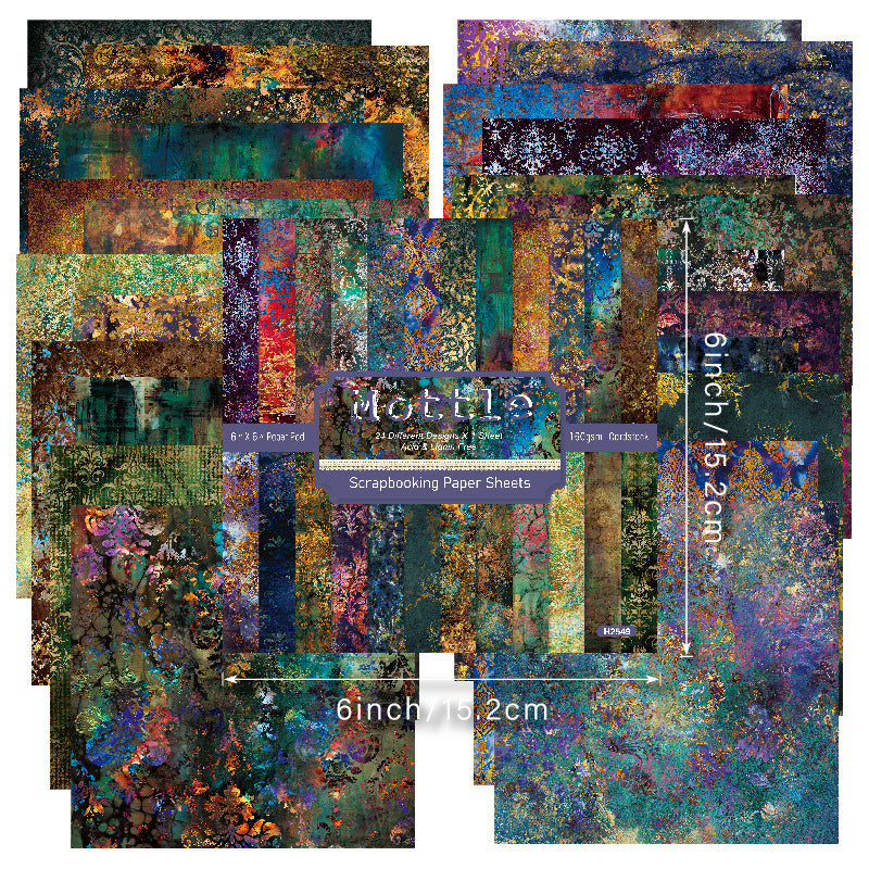 6 inch Mottle Scrapbook Paper Pad SKP549