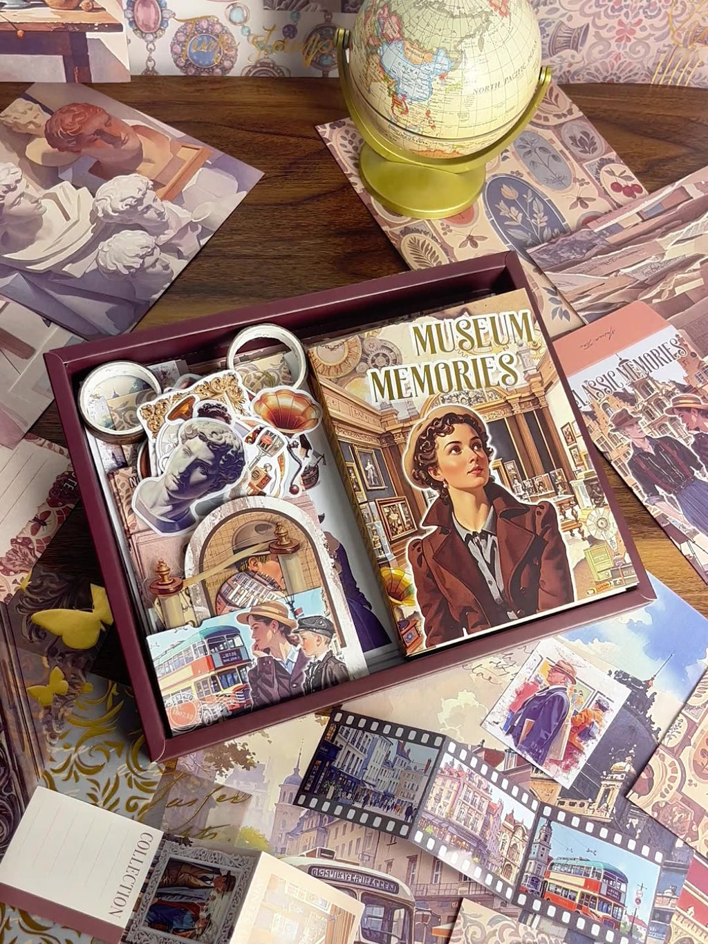 147 Pcs Vintage Junk Journal Supplies Gift Kit MXSH