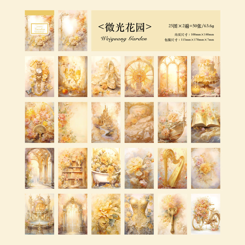 50 Pcs Fantasy Scrapbook Paper HXBKL