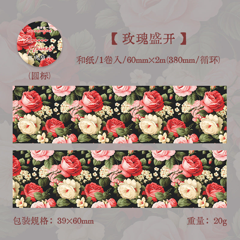 1 Roll Flowers Washi Tape YLSH