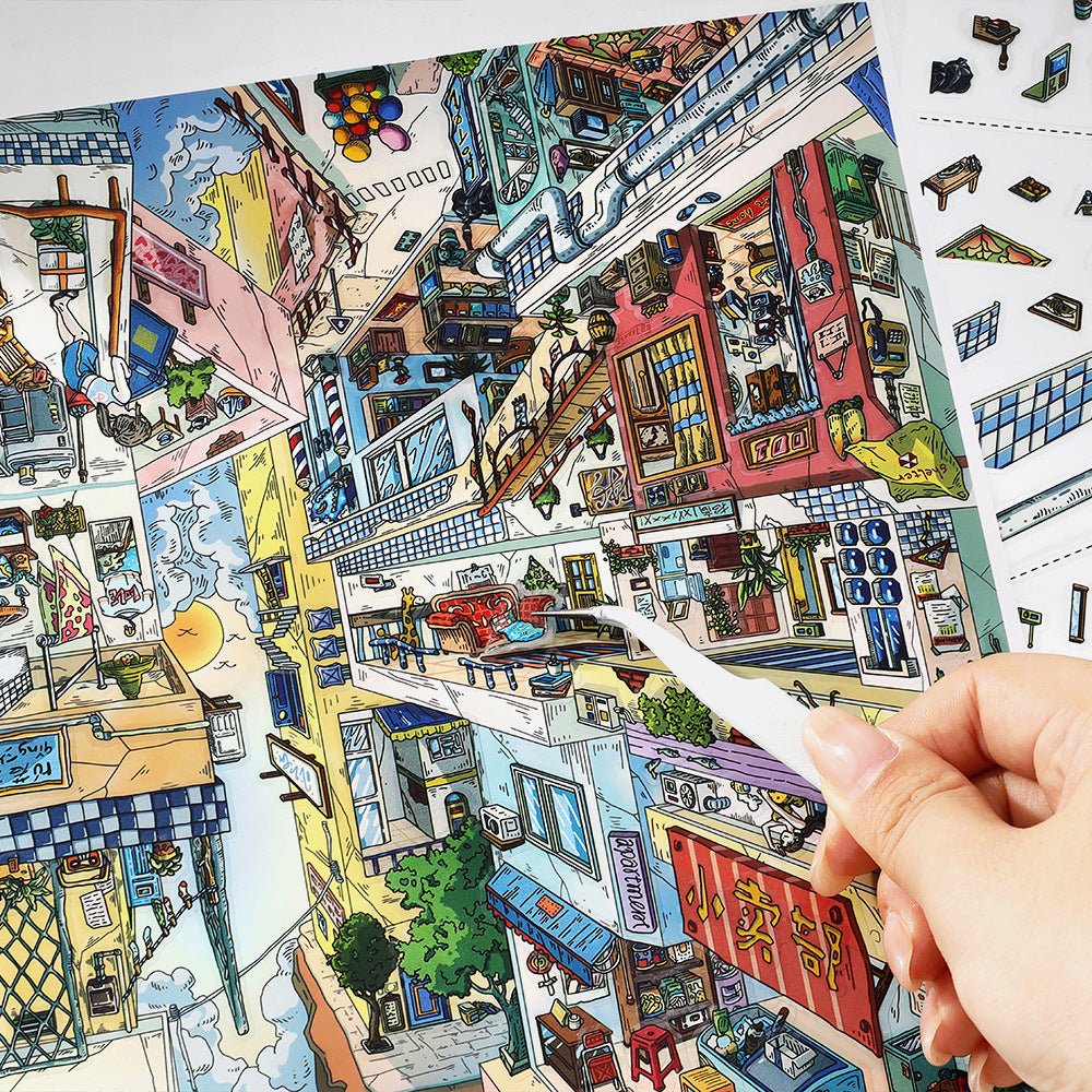 3D House Scene DIY Stickers Kit WDSW20