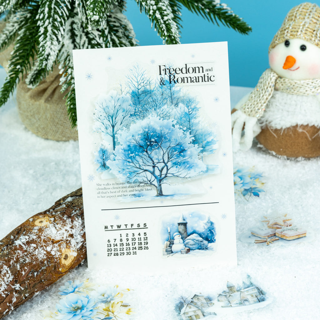 10 Pcs Winter Snow PET Stickers XGDR