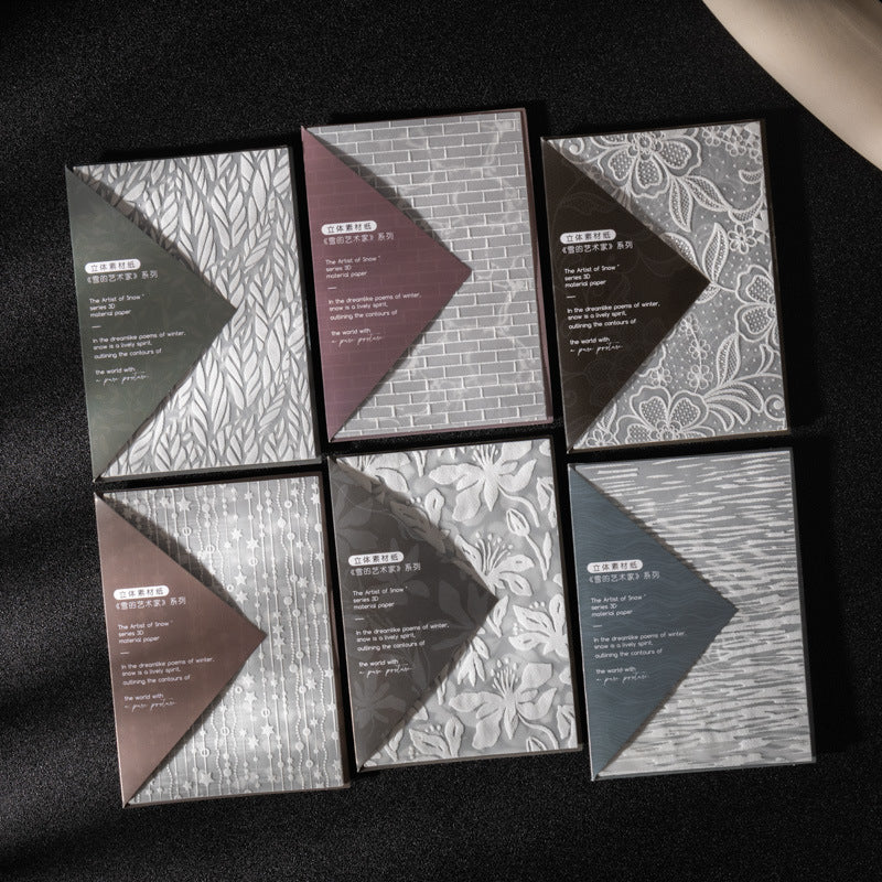 10 Pcs Texture Art Foam Stickers XYSJ