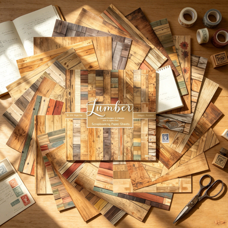 6 inch Rustic Timber Scrapbook Paper Pad SKP611