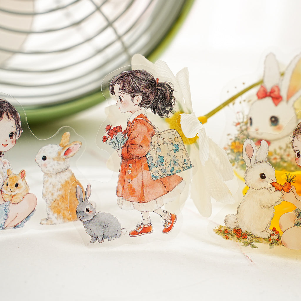 30 Pcs Pet Girl PET Stickers AYJHBM