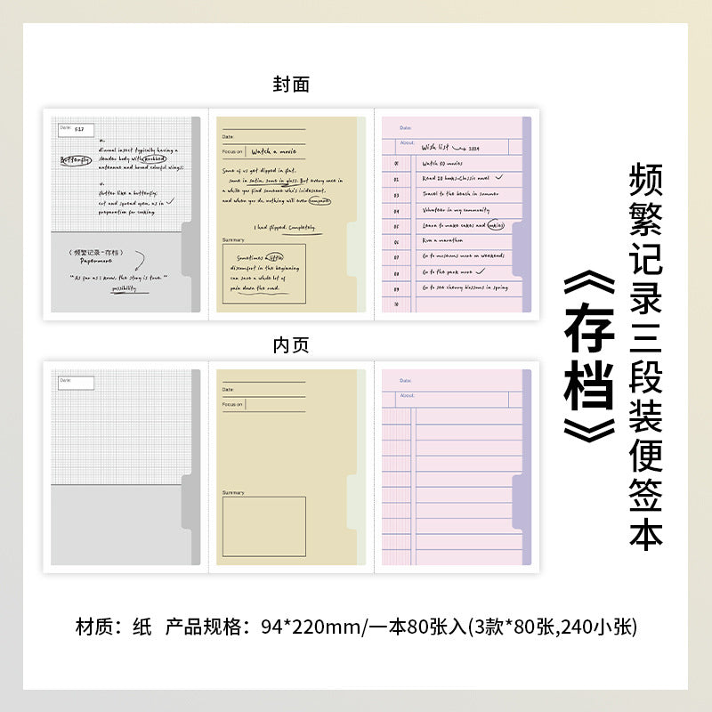 80 Pcs Creative Notepad PFJL