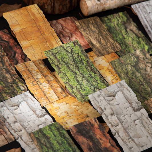 20 Sheets Tree Bark Texture Journal Paper SWYJ