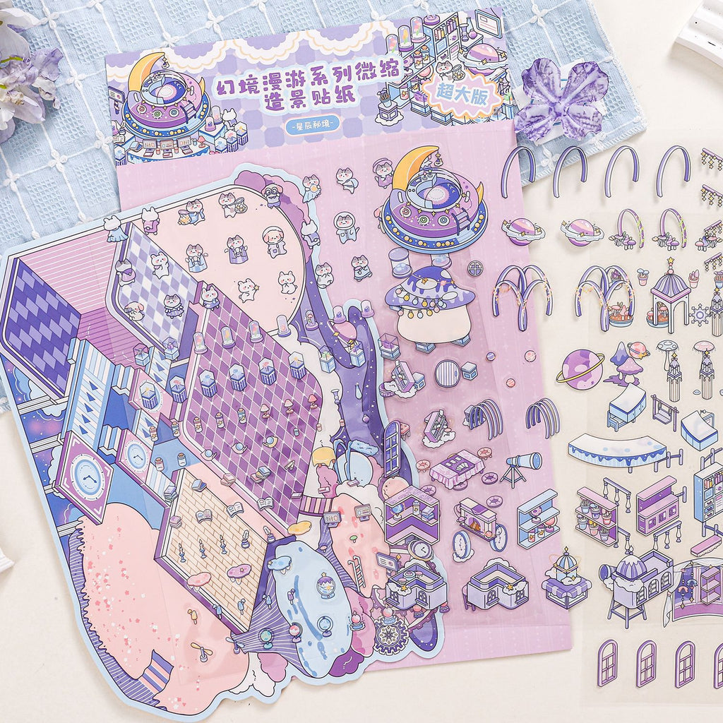 3D Amusement Park Scene Diy Stickers Kit HJMY