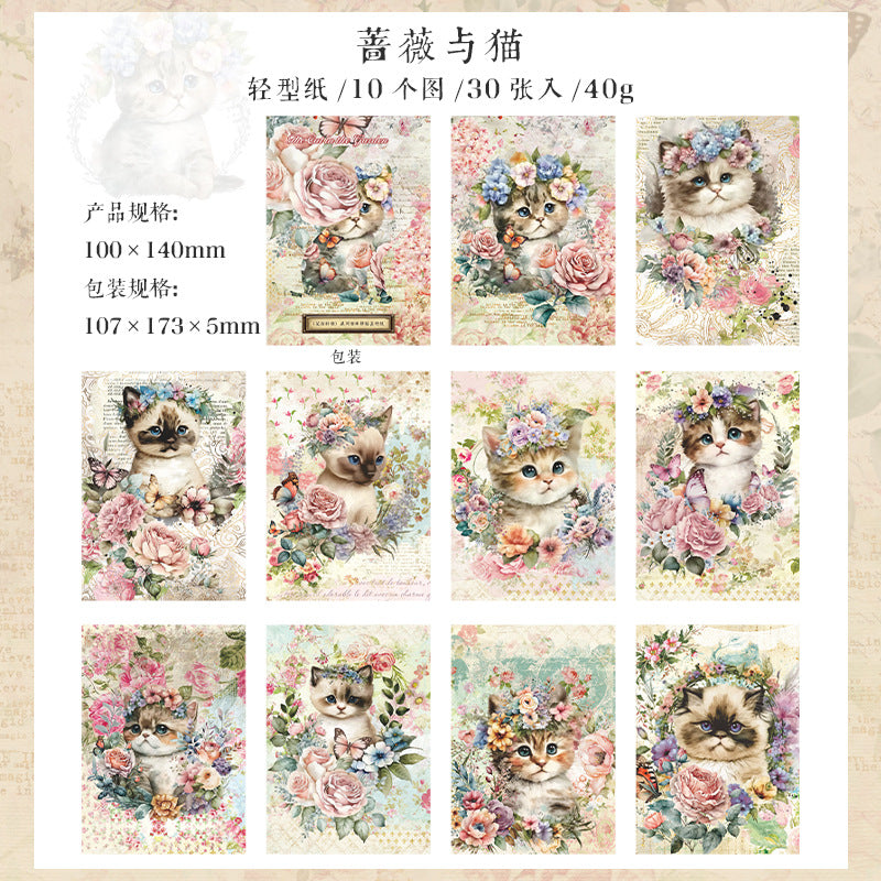 Garmo Cat Scrapbook Paper