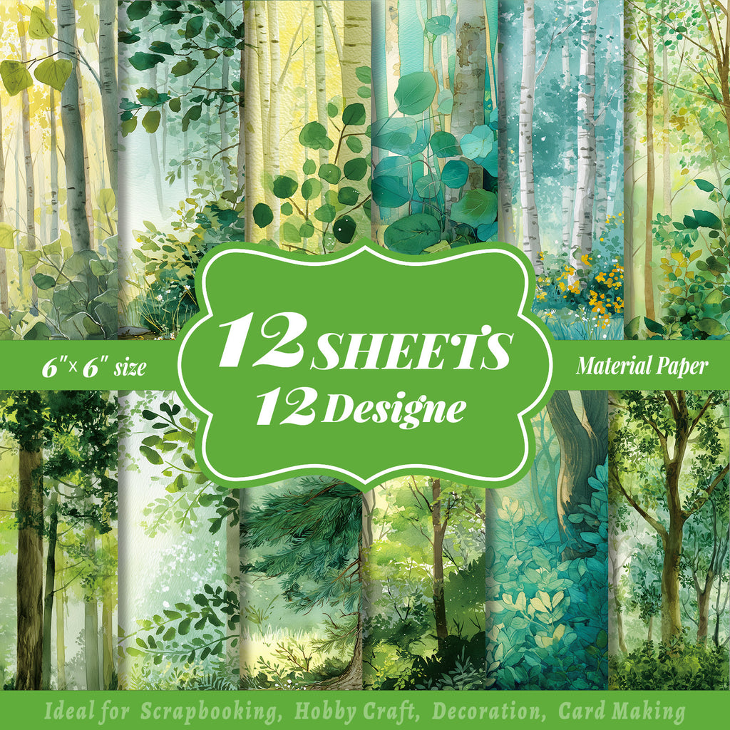 6 inch Forest Scrapbook Paper Pad PA830
