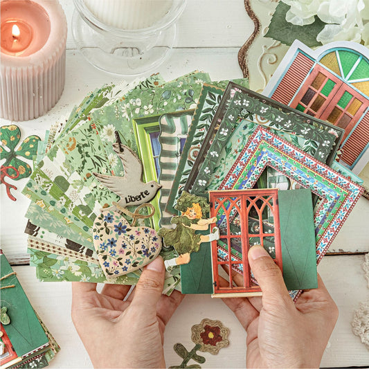 45 Pcs Floral Journal Paper and Sticker Kit HYYY