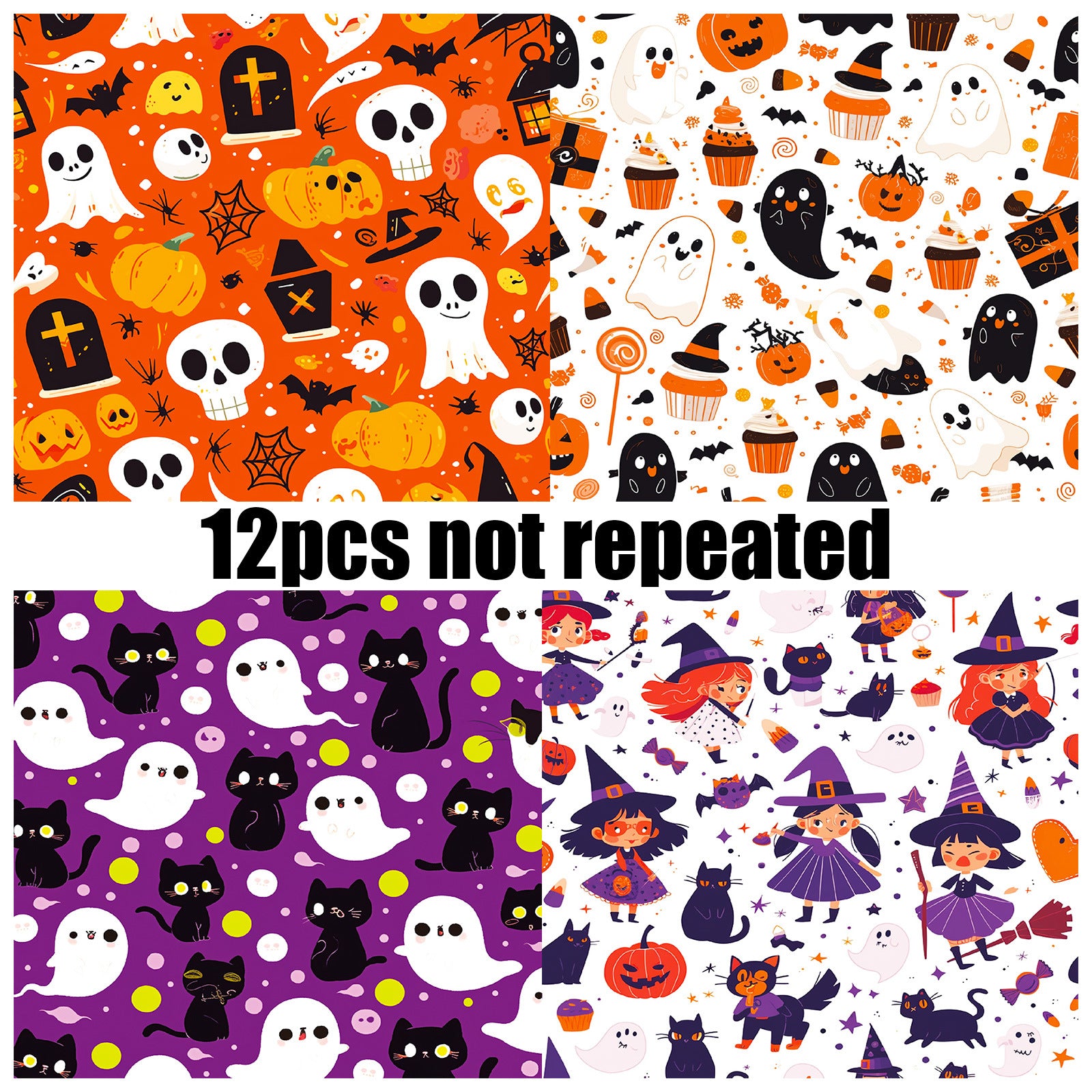 6 inch Halloween Scrapbook Paper Pad PAT08