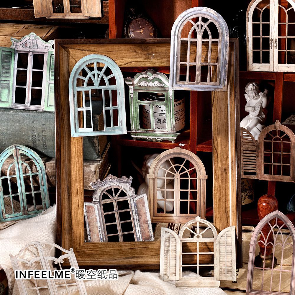10 Pcs Cutout Windows Journl Paper FGZY