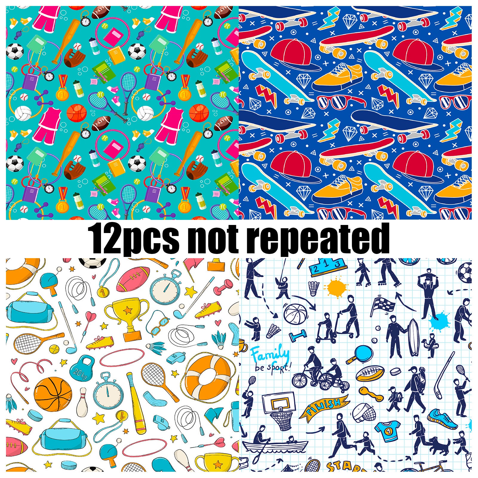 6 inch Sports Scrapbook Paper Pad PA791