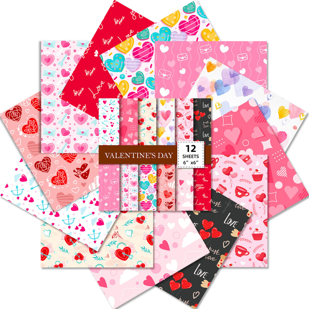 6 inch Valentine's Day Scrapbook Paper Pad PA772