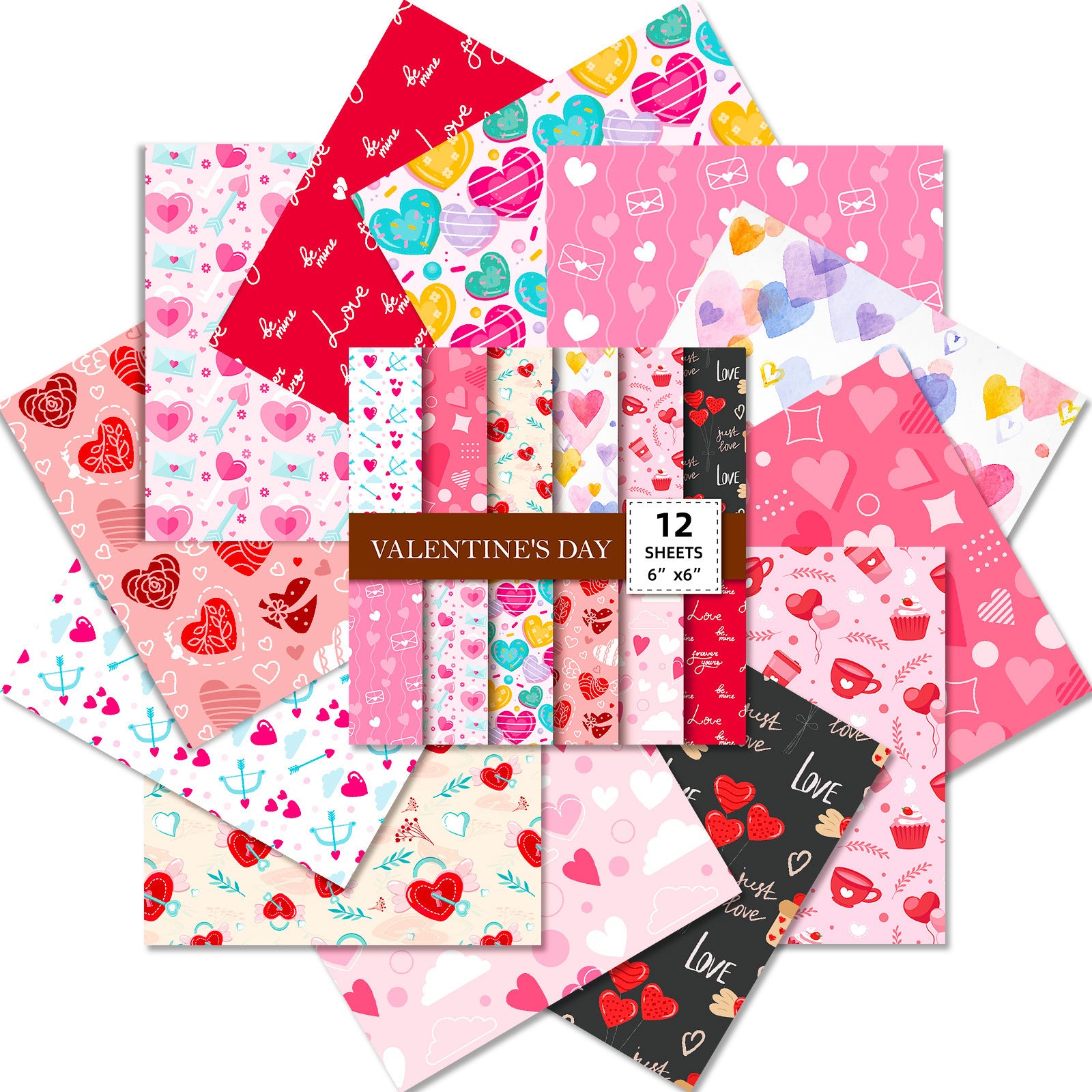 6 inch Valentine's Day Scrapbook Paper Pad PA772