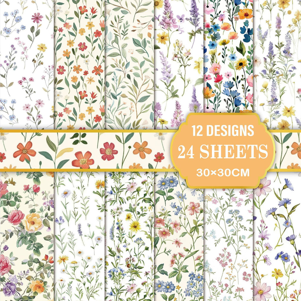 12 inch Tree Forest Scrapbook Paper Pad PAJ001