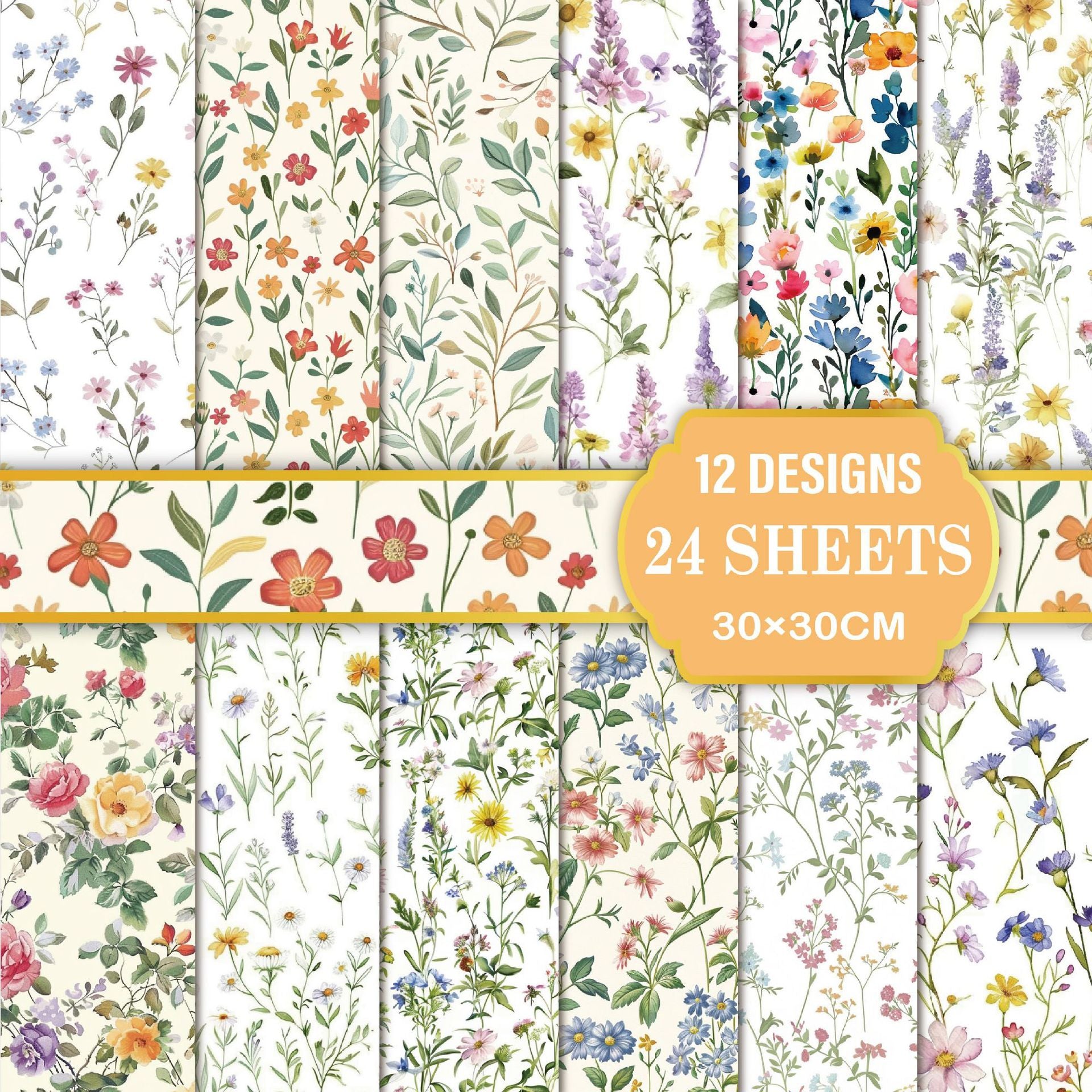 12 inch Tree Forest Scrapbook Paper Pad PAJ001