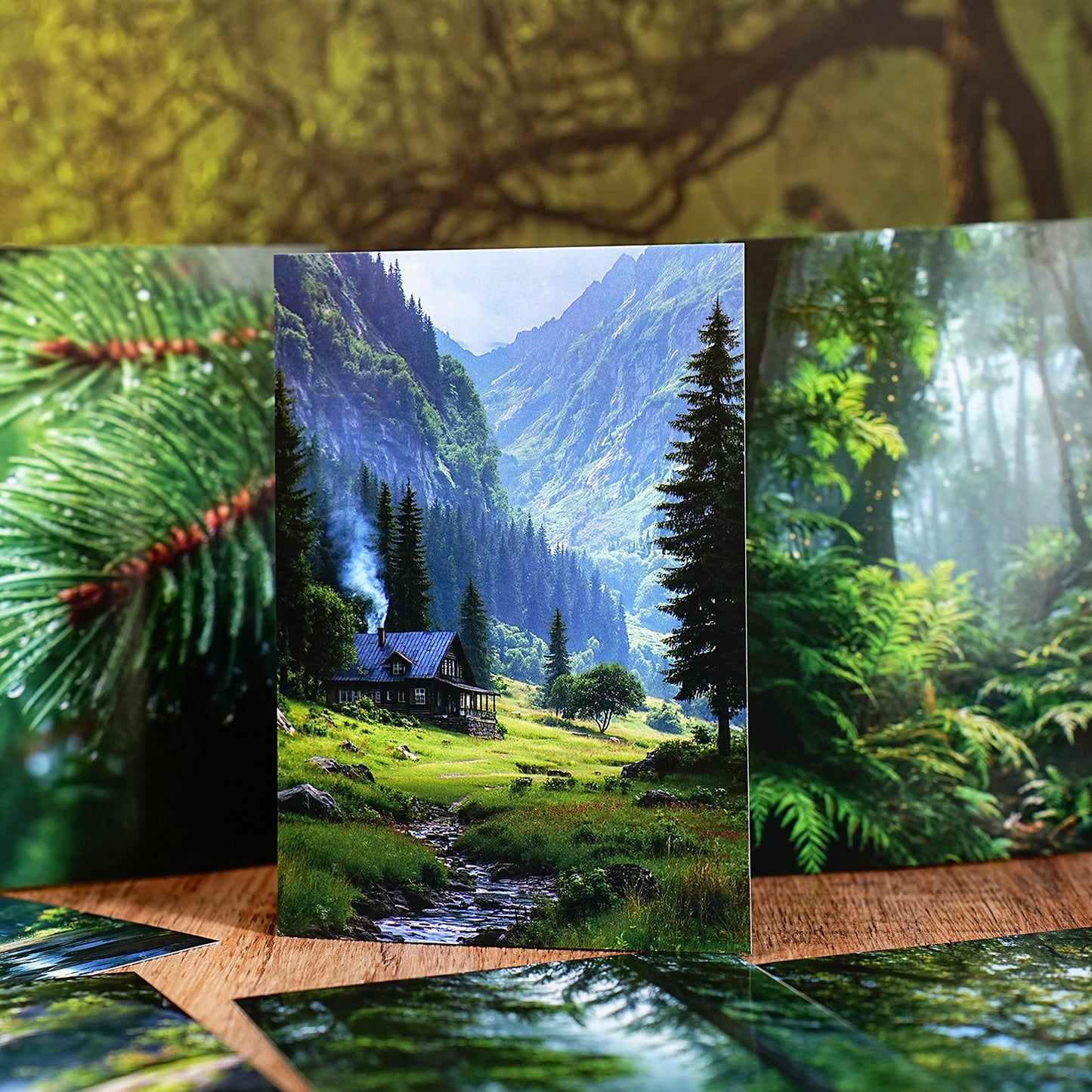 15 Pcs Seasonal Landscape Cardstock Stickers ZRZW