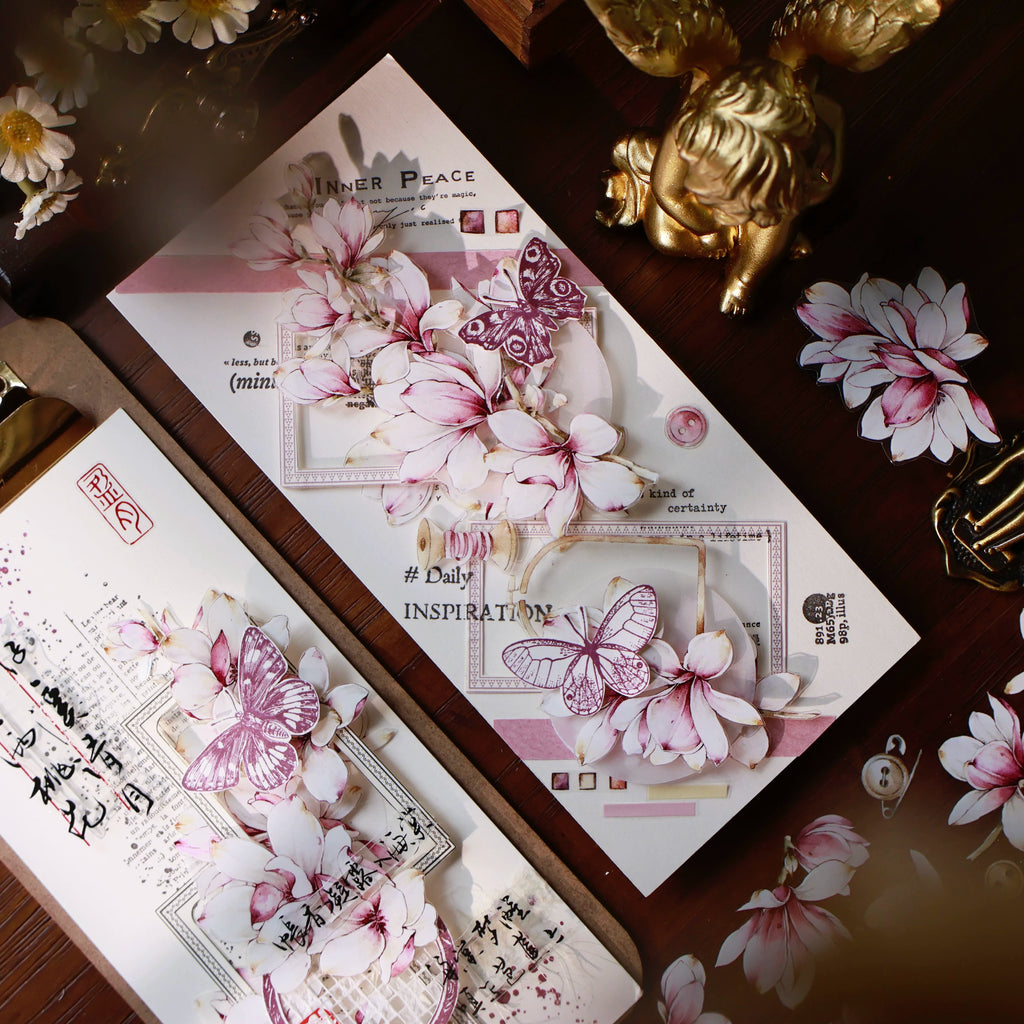 Floral Decorative Tape Rolls- Magnolia Grace