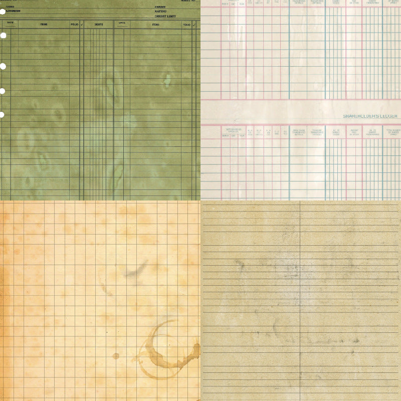 6 inch Vintage Ledger Scrapbook Paper Pad SKP509