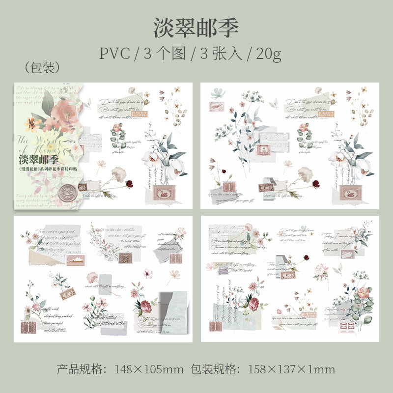 3 Pcs PVD Transfer Stickers MMHY
