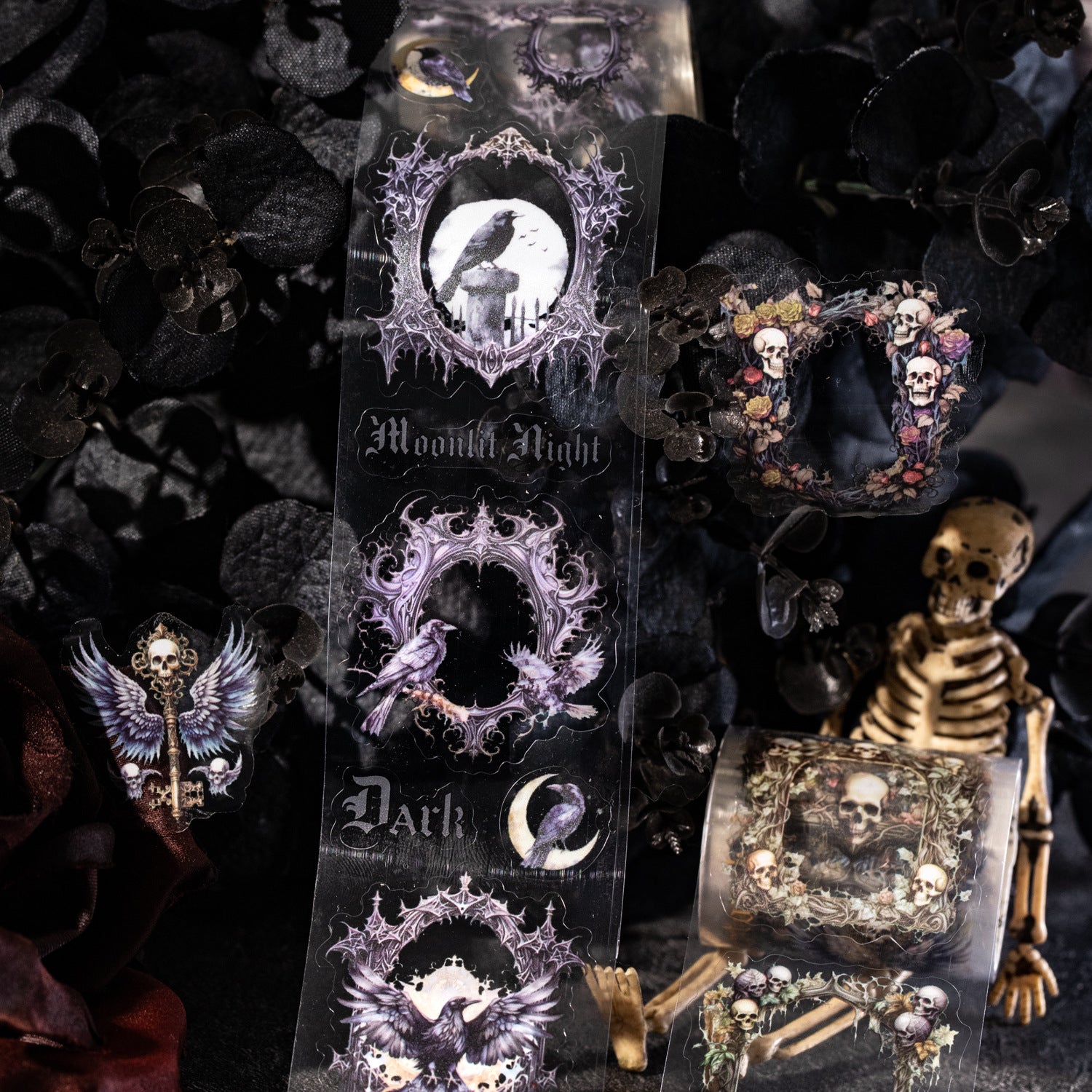 1 Roll Dark Gothic PET Stickers Tape AYSP