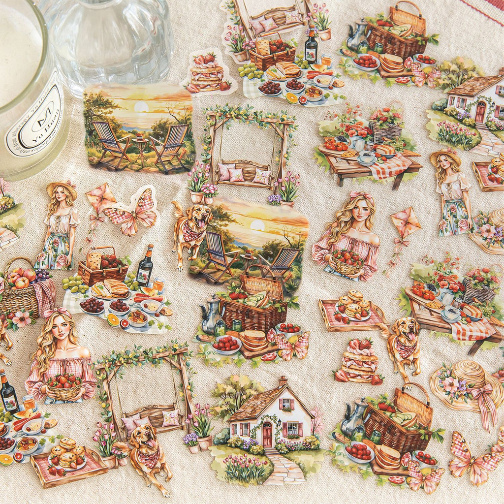 30 Pcs Summer Lifestyle PET Stickers XXSH