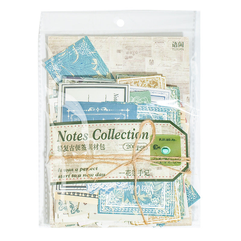 200 Pcs Vintage Scrapbook Paper and Notepad HYPZ