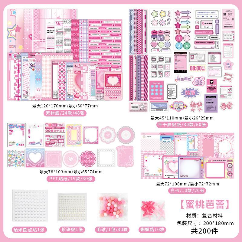 200 Pcs Scrapbook and Craft Supplies Kit CGXL