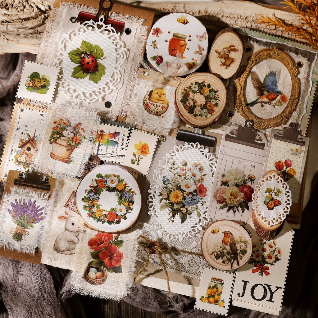 2 Sheets Rub on Stickers - Spring