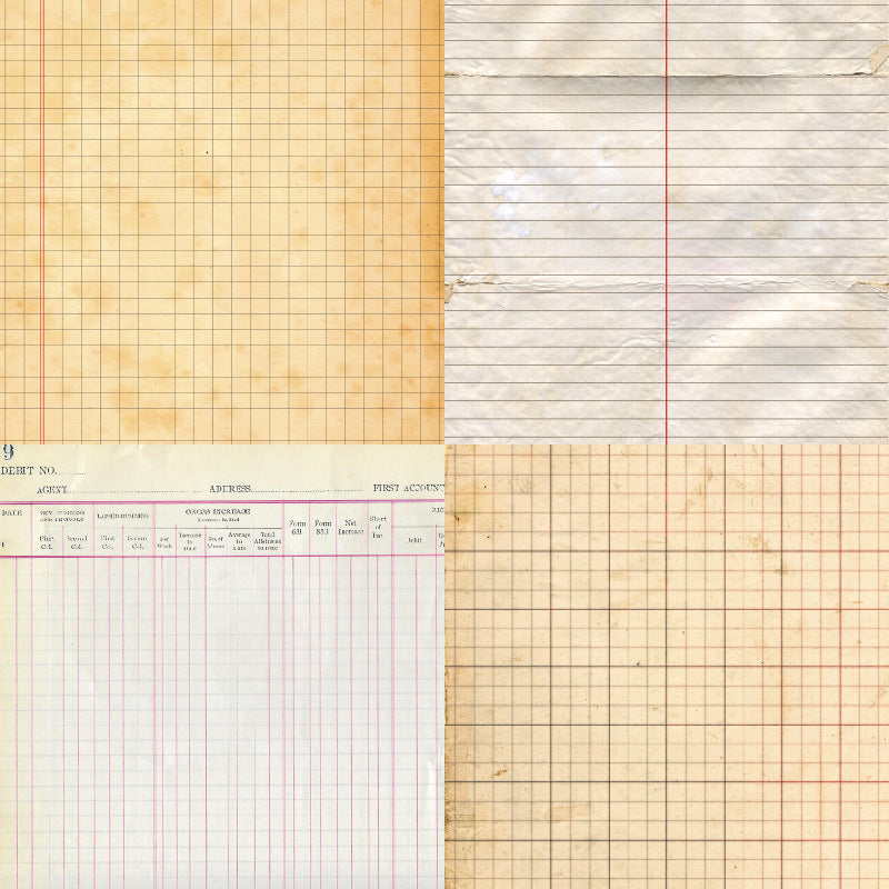 6 inch Vintage Ledger Scrapbook Paper Pad SKP509