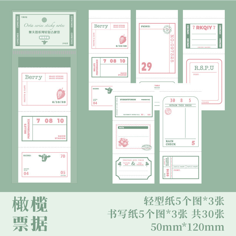 30 Pcs Vintage Notepad Paper AFTX