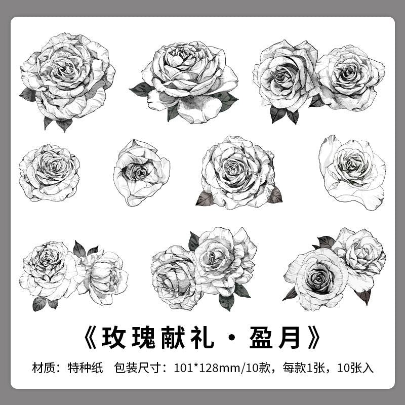 10 Pcs Large Size Rose Craft Paper MGXL